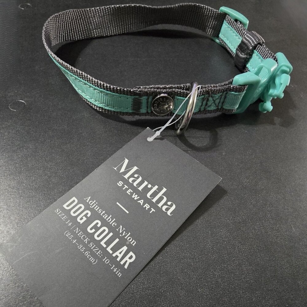 BNWT Martha Stewart Adjustable Nylon Dog Collar – Multiple Colors Available🐾